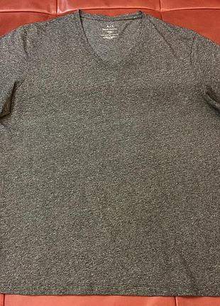 Футболка armani exchange slim, серый меланж, р.xxl