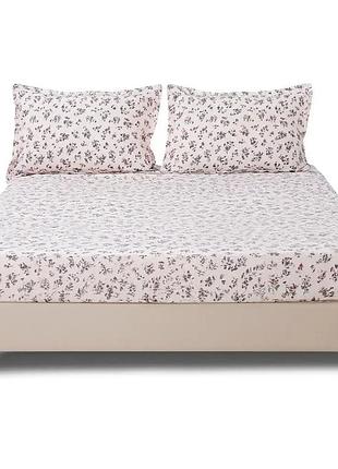 Комплект трикотажний простирадло на резинці 180*200 см з наволочками blooms