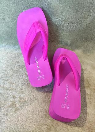 В'єтнамки, танкетка, primark , 36-37 р/ 23,5-24 см.