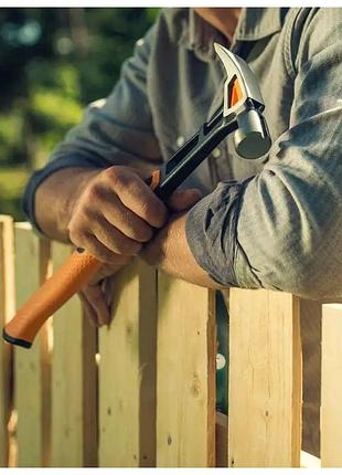 Универсальный молоток гвоздодер 20oz 34 см сталь fiskars cs-0065 8