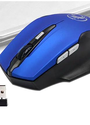 Бездротова миша 6 кнопок 1600 dpi універсальна usb синій cs-1688