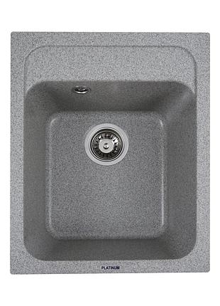 Гранитная мойка для кухни platinum 4050 korrado матовая серая