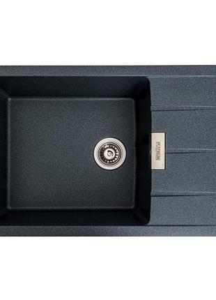 Гранитная мойка для кухни platinum 7850 roma матовая (антрацит)