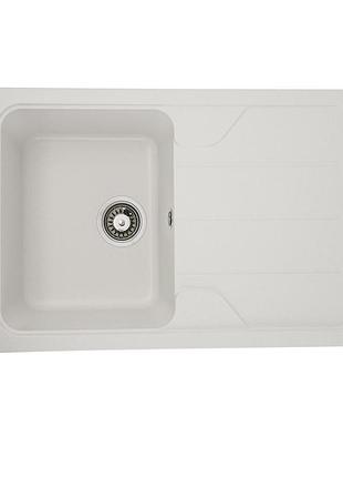 Гранитная мойка для кухни platinum 7850 verona матовая белоснежная