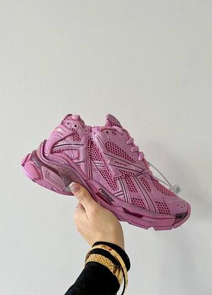 Женские розовые кроссовки balenciaga meshtonal runner trainer pink x баленсиага 39