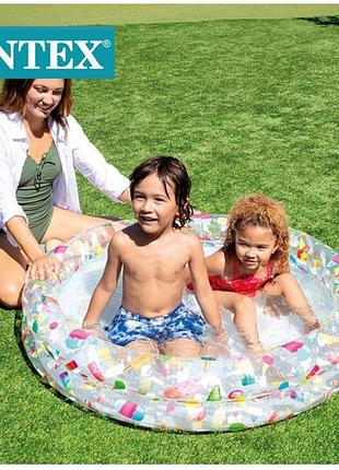 ☀️ детский надувной бассейн🍦 "мороженое", 122 х 25 см 105 л