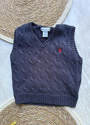 Вʼязаний жилет на малюка 9-12 місяців polo ralph lauren
