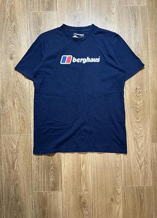Футболка berghaus синя з логотипом, розмір l