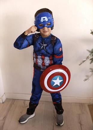 Костюм капитан америка для мальчика с маской marvel costume captain america rubies xl