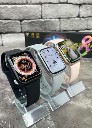 Смарт часы 8 серии smart watch gs8 мах 45mm украинское меню с функцией звонка безрамочный дисплей