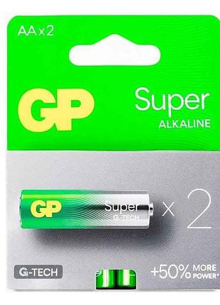 Батарейка лужна lr03/aaa super alkaline 1.5v 24a21-sb2 2шт (блістер) тм gp