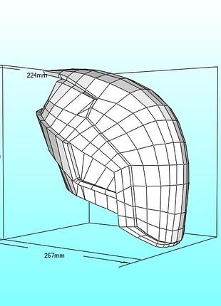 Шлем helmet zero маска mask конструктор з картону паперкрафт papercraft ігровий персонаж пазл 3д фігура