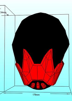 Маска шолом helm mask конструктор з картону паперкрафт papercraft ігровий персонаж пазл 3д фігура