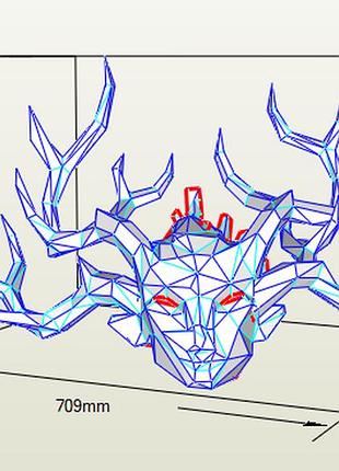 Маска карнавальна spriggan конструктор з картону паперкрафт сад школа утрен-корпоратив