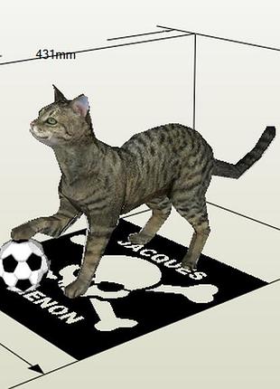 Cat kitten kitty 3d фигура арт. 250.10.82 кошка кот котёнок котик котики конструктор из картона паперкрафт