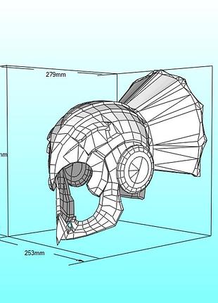 Шлем helmet kotal kahn котал кан маска mask конструктор з картону паперкрафт papercraft ігровий персонаж пазл 3д фігура