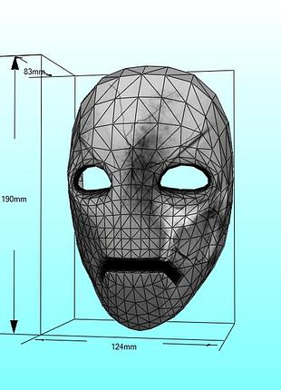 Шлем helmet anarky bandit маска mask конструктор з картону паперкрафт papercraft ігровий персонаж пазл 3д фігура
