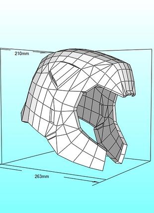 Шлем helmet quake ranger маска mask конструктор з картону паперкрафт papercraft ігровий персонаж пазл 3д фігура