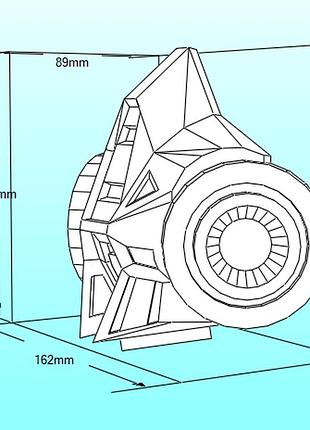 Маска респіратор respirator конструктор з картону паперкрафт papercraft ігровий персонаж пазл 3д фігура
