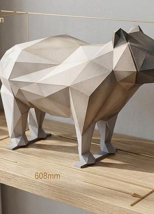 Paperkhan конструктор из картона капибара грызун крыс оригами papercraft 3d фигура развивающий набор антистрес