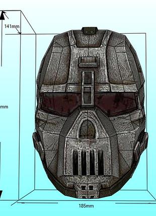 Маска солдата армии возрождения renaissance army mask конструктор з картону паперкрафт papercraft ігровий персонаж пазл 3д фігура