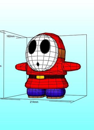 Paperkhan конструктор з картону shy guy 3d фігура character hero персонаж герой паперкрафт набір пазл орігамі papercraft
