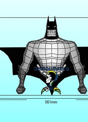 123456789 персонаж герой batman character hero 3d фігура арт. 400.24.135 конструктор з картону papercraft паперкрафт модель