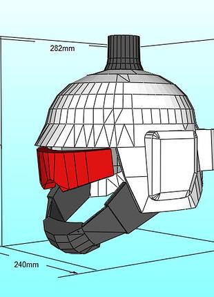 Шолом космодесанту thunder helmet warhammer конструктор з картону паперкрафт papercraft ігровий персонаж пазл 3д фігура