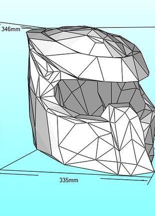 Шолом хижак predator helmet конструктор з картону паперкрафт papercraft ігровий персонаж пазл 3д фігура