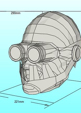 Шолом нічного мисливця night hunter helmet конструктор з картону паперкрафт papercraft ігровий персонаж пазл 3д фігура