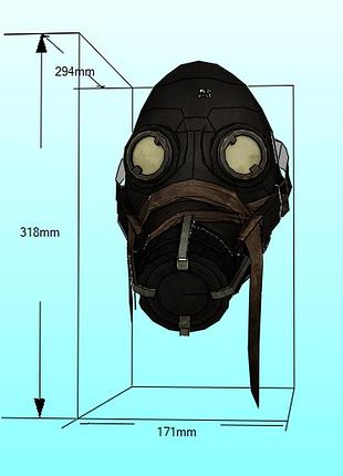 Маска ассасіна assasin mask dishonored конструктор з картону паперкрафт papercraft ігровий персонаж пазл 3д фігура