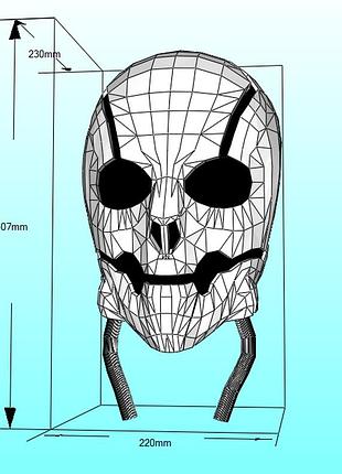 Маска призрачного пилота ghost pilot mask конструктор з картону паперкрафт papercraft ігровий персонаж пазл 3д фігура