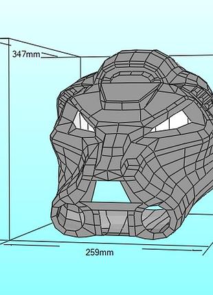 Шолом термінатора terminator helmet warhammer конструктор з картону паперкрафт papercraft ігровий персонаж пазл 3д фігура