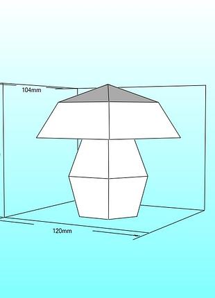 Paperkhan конструктор з картону 3d фігура гриб гриби грибочки рослина паперкрафт papercraft набір для творчості орігамі
