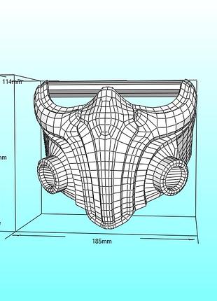 Шлем helmet герой персонаж маска mask конструктор з картону паперкрафт papercraft ігровий персонаж пазл 3д фігура