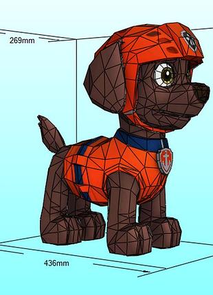 Paperkhan zuma character hero 3d фигура арт. 450.29.315 зума персонаж герой паперкрафт disney дисней