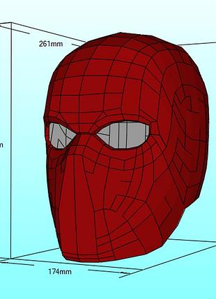 Маска красного колпака red hood mask dc comics конструктор з картону паперкрафт papercraft ігровий персонаж пазл 3д фігура