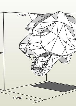 Paperkhan набор для создания 3d фигур лев тигр кот паперкрафт papercraft подарок сувернир игрушка конструктор