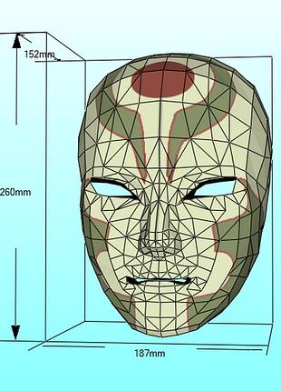 Маска амона amon mask конструктор з картону паперкрафт papercraft ігровий персонаж пазл 3д фігура