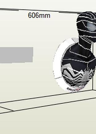 Paperkhan конструктор з картону black spider papercraft 3d полігональна фігура полігональна набір подарок сувенір антистрес