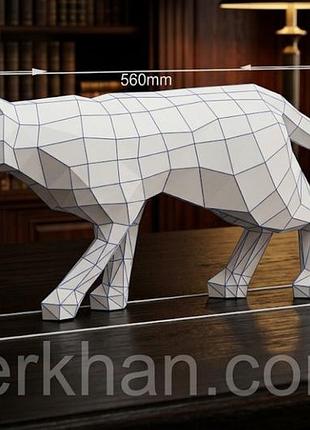 Cat kitten kitty 3d фігура арт. 225.7.57 кішка кіт кошеня котик котики конструктор з картону papercraft паперкрафт модель