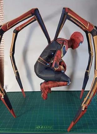 Iron spider man character hero 3d фігура арт. 380.16 спайдер мен персонаж герой конструктор з картону papercraft паперкрафт модель