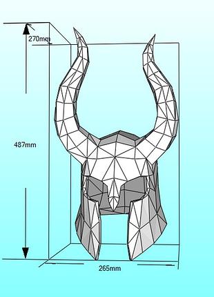 Шлем helmet викинг рыцарь воин солдат легионер спарта маска mask конструктор из картона papercraft паперкрафт