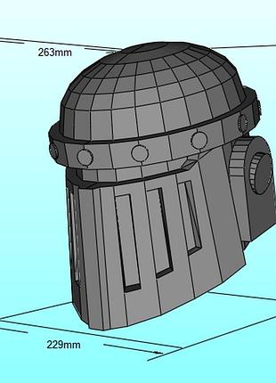 Шолом космодесанту crusade helmet warhammer конструктор з картону паперкрафт papercraft ігровий персонаж пазл 3д фігура