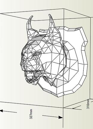 Paperkhan набір для створення 3d фігур рись тигр кіт паперкрафт papercraft подарунок іграшка сувенір конструктор для творчості