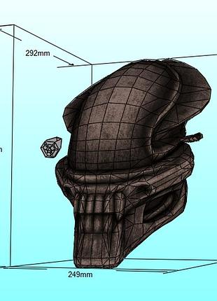 Маска хижака мисливця predator mask serpent hunter конструктор з картону паперкрафт papercraft ігровий персонаж пазл 3д фігура