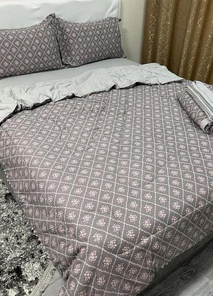 Комплект постільної білизни з двома ковдрами муслін жатка