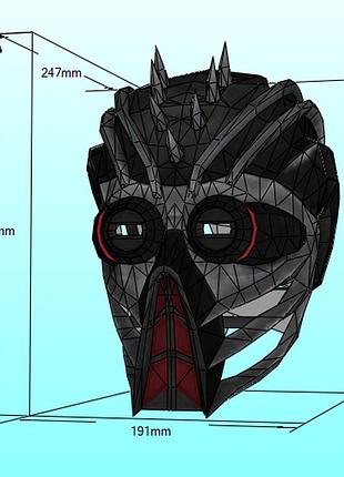 Шлем кабала kabal helmet mortal kombat конструктор из картона papercraft паперкрафт игровой персонаж