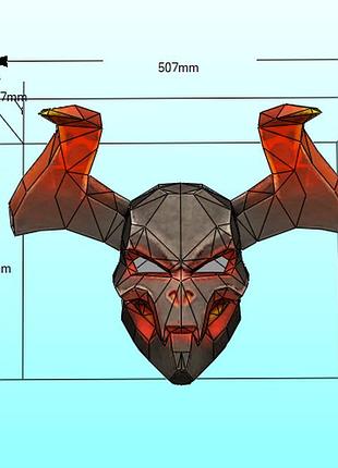 Шолом chaos knight helmet конструктор з картону паперкрафт papercraft ігровий персонаж пазл 3д фігура