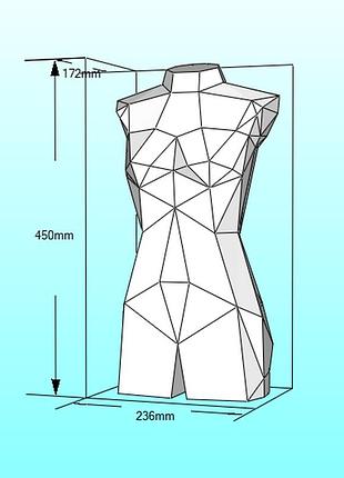 Paperkhan набір для творчьості 3d фігура статуя скульптура паперкрафт papercraft подарунковий набір для творчості іграшка орігамі